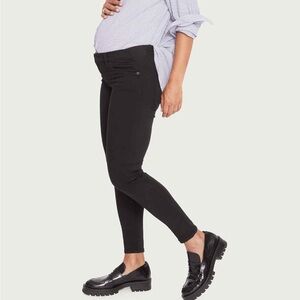 Hatch Collection Black Maternity Skinny Jean (Hemmed to 24” inseam)